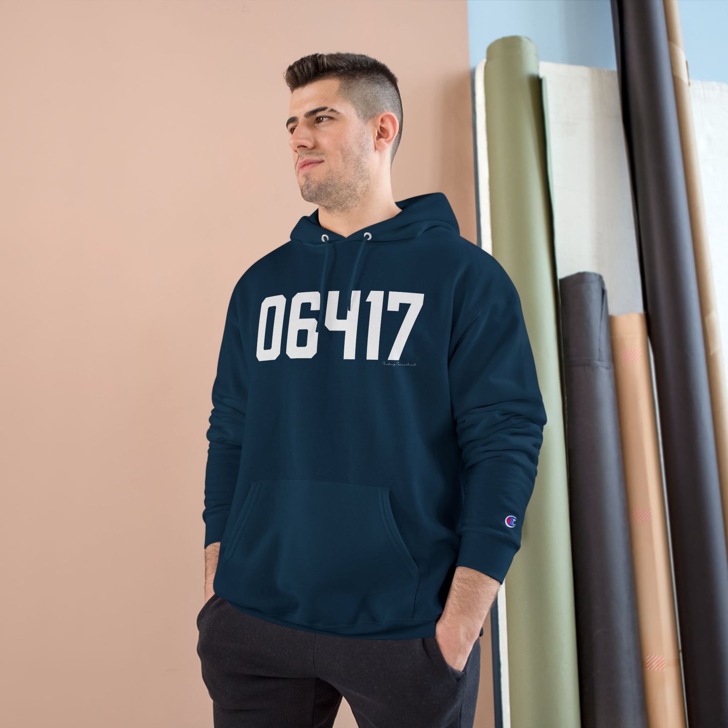 06417 Deep River CT Zip Code Champion Hoodie