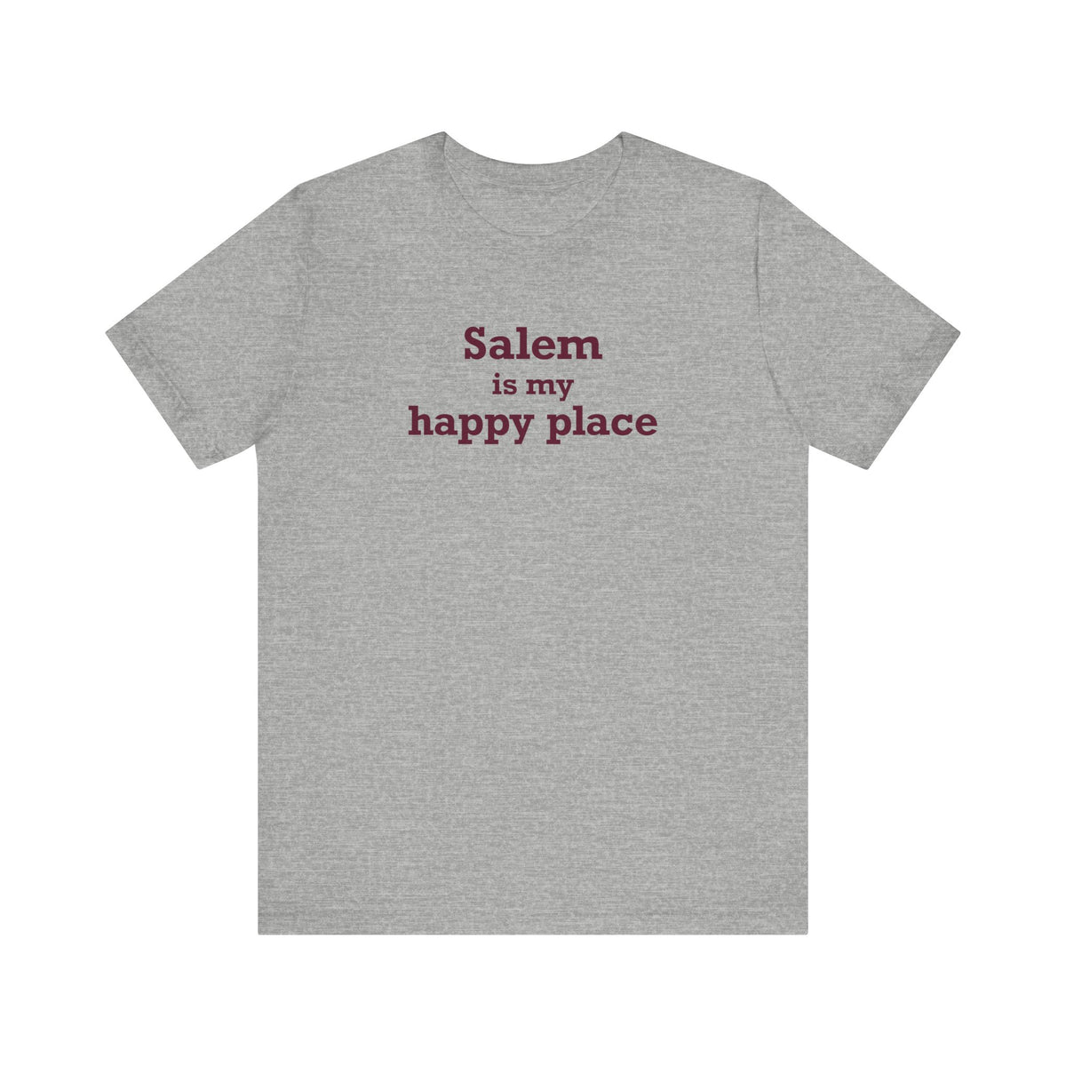 Salem  is My Happy Place Unisex Jersey Short Sleeve T-Shirt