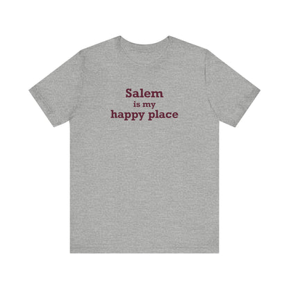 Salem  is My Happy Place Unisex Jersey Short Sleeve T-Shirt