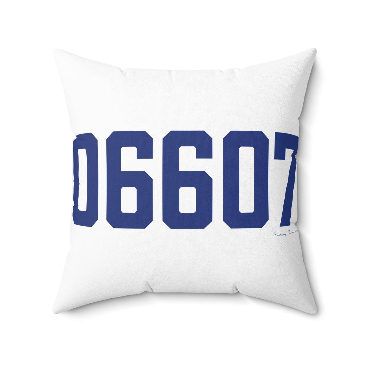 06607 Bridgeport Connecticut Zip Code Spun Polyester Square Pillow