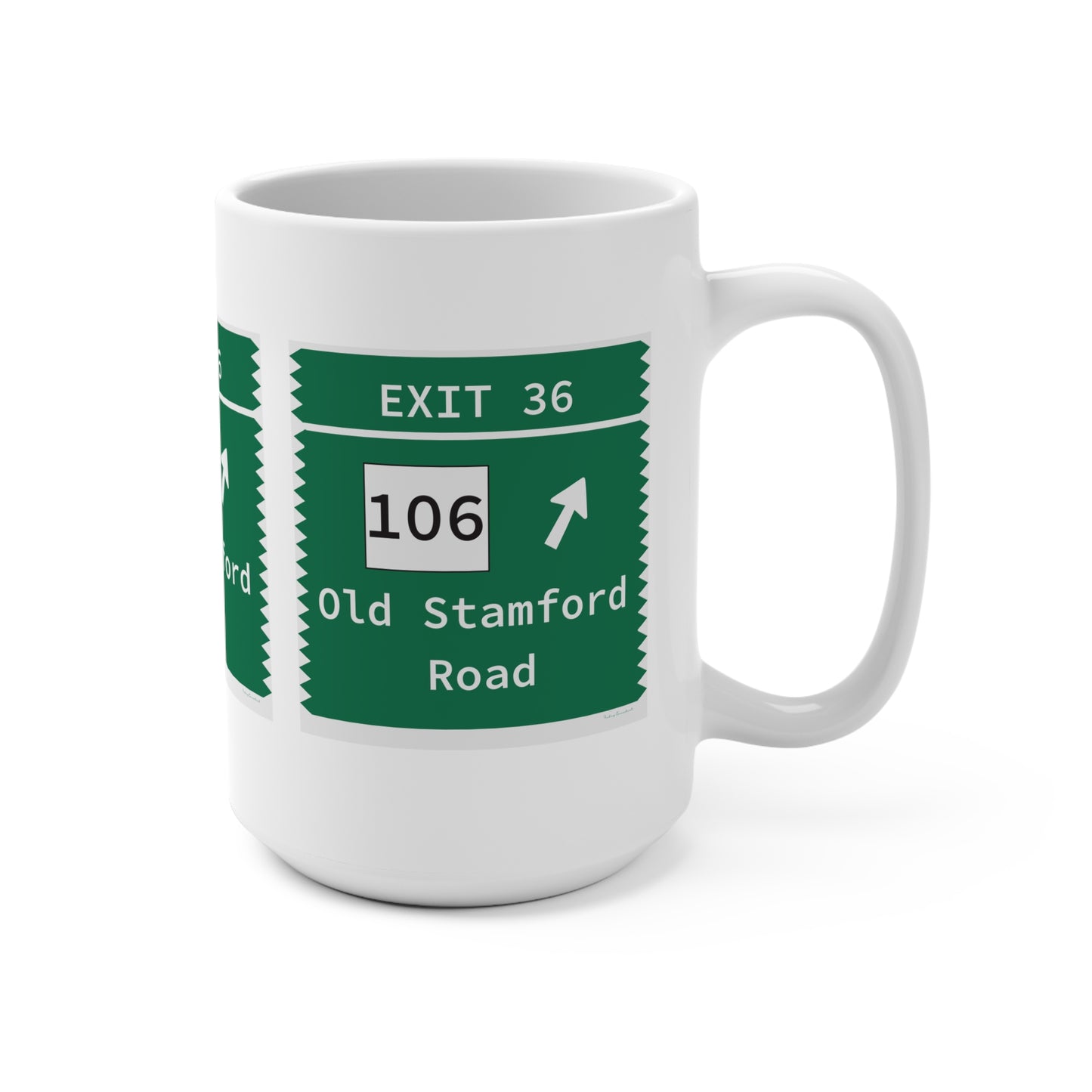Vintage Merritt Parkway Exit 36 Sign Mug 15oz