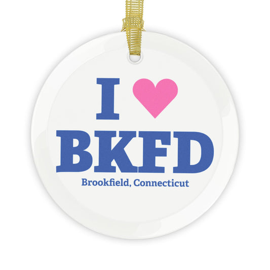 I Heart BKFD Glass Ornaments