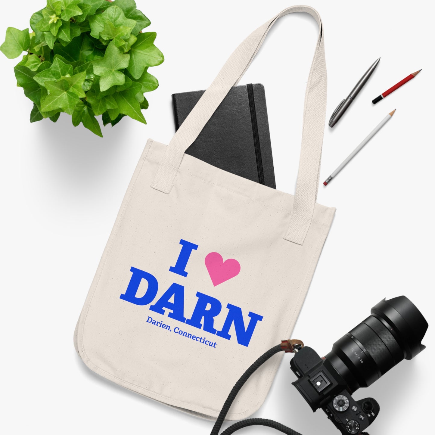 I Heart DARN Organic Canvas Tote Bag