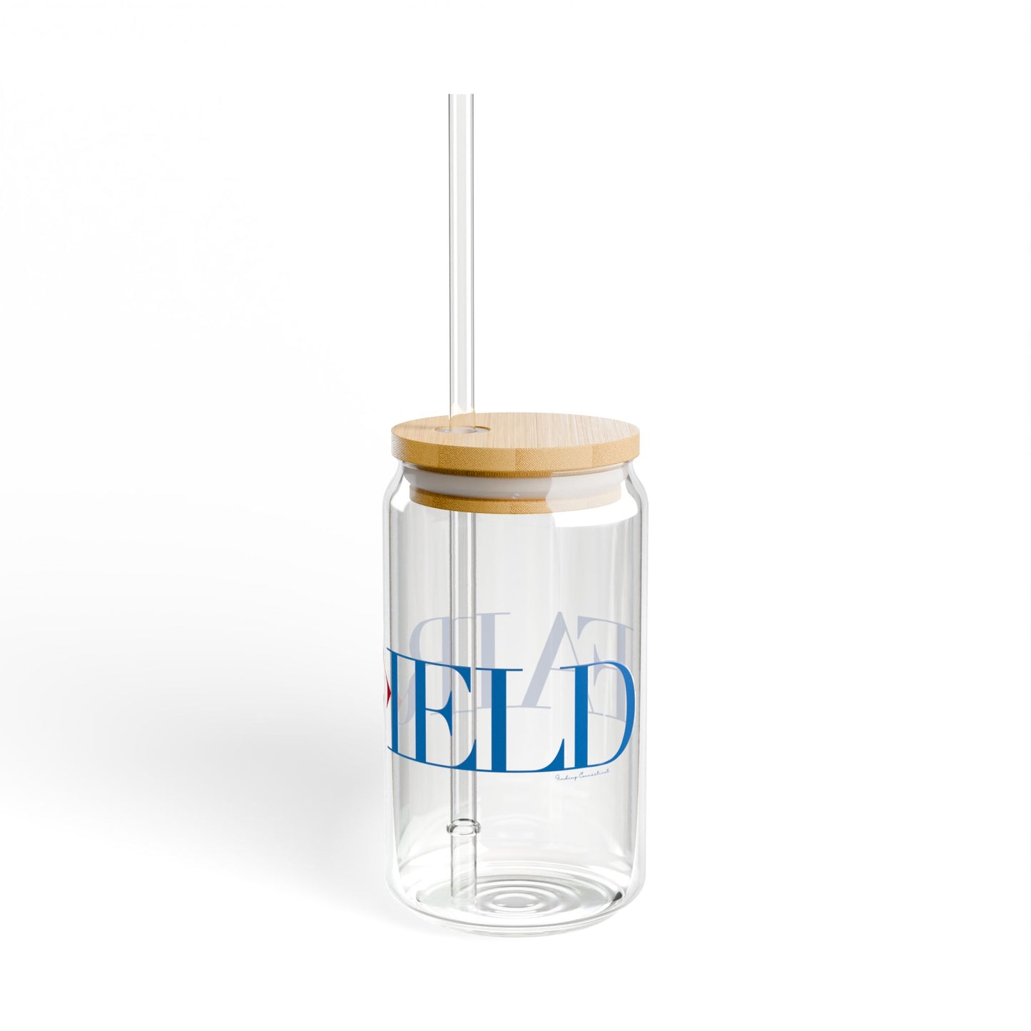 41 Tilt Fairfield Glass Can with Straw and Lid, 16oz