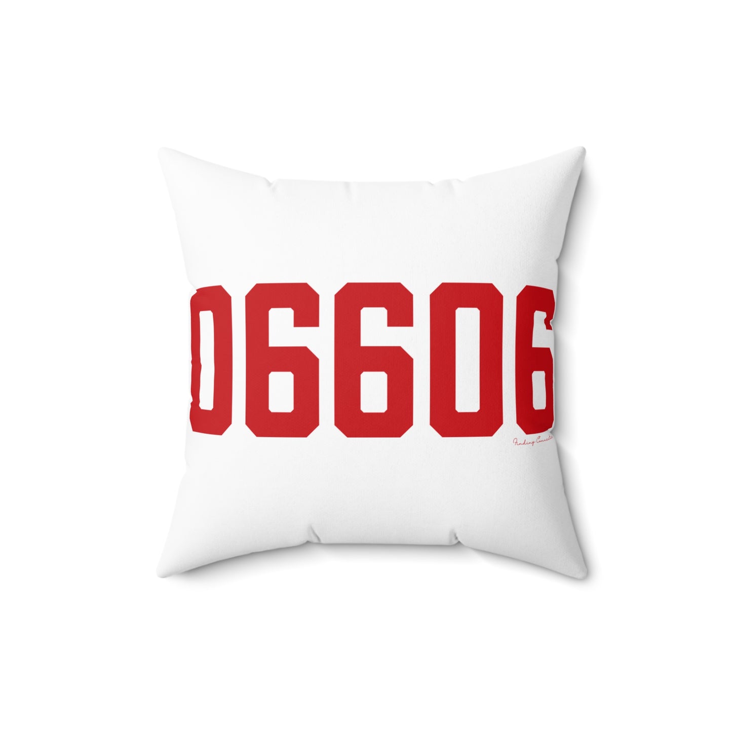 06606 Bridgeport Connecticut Zip Code Spun Polyester Square Pillow