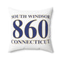 South Windsor 860 Connecticut Polyester Square Pillow