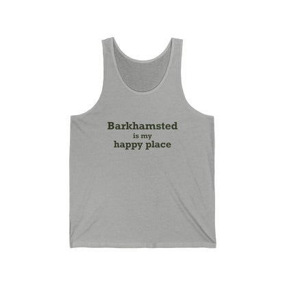 Barkhamsted is my Happy Place Unisex Jersey Tank Top