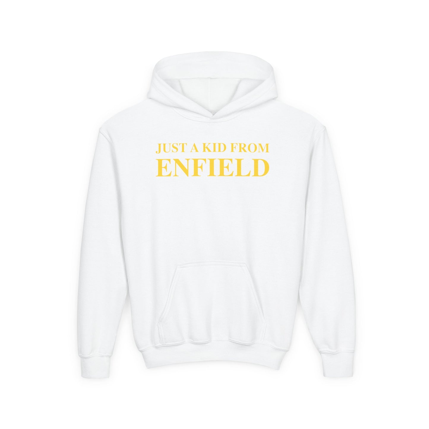 Just a kid from Enfield Youth Heavy Blend Hooded Sweatshirt