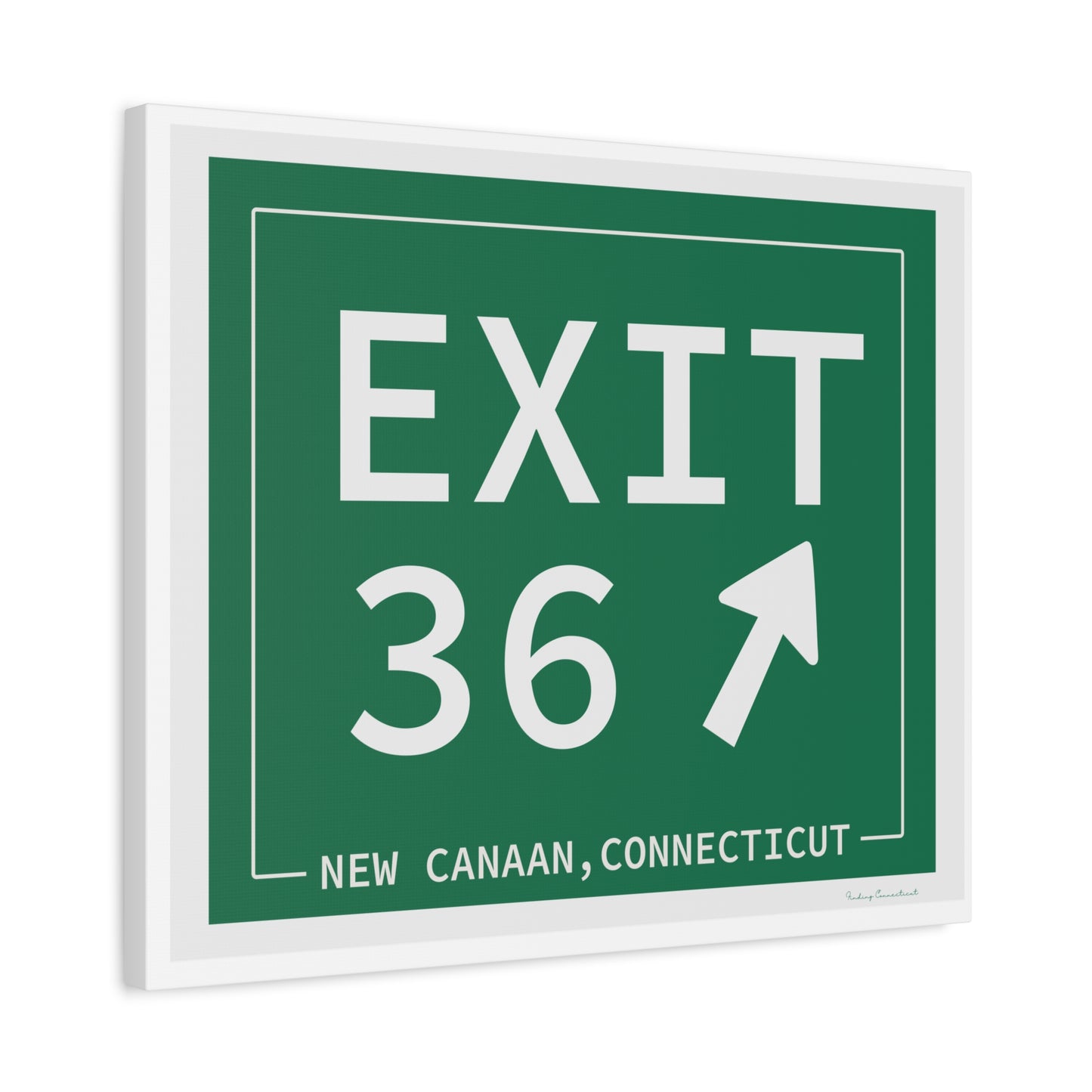 Vintage Exit 36 Merritt Parkway Sign Matte Canvas, Stretched, 1.25"
