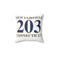 New Fairfield 203 Connecticut Spun Polyester Square Pillow