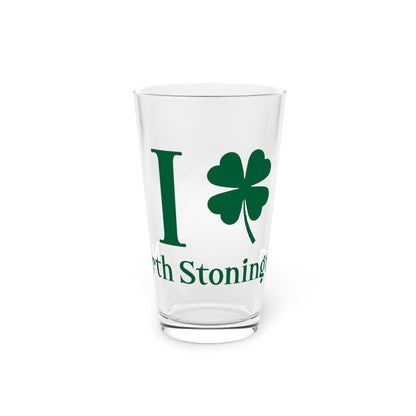 I Clover North Stonington Pint Glass, 16oz