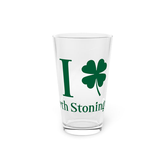 I Clover North Stonington Pint Glass, 16oz