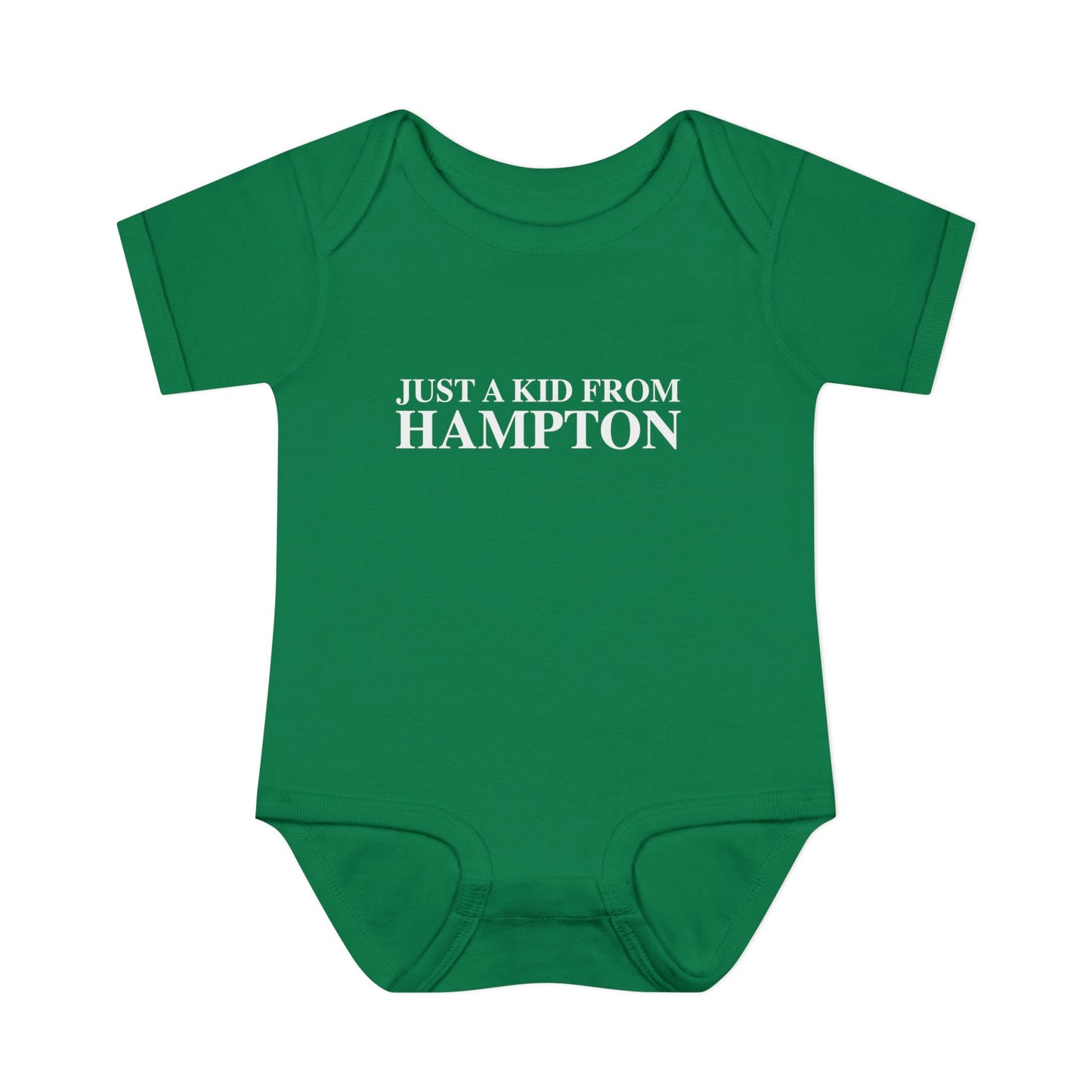 Just a kid from Hampton Infant Baby Rib Bodysuit
