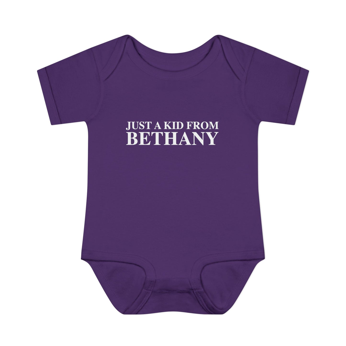 Just a kid from Bethany Infant Baby Rib Bodysuit