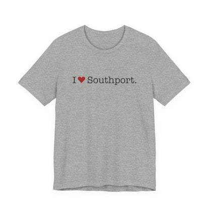I Heart Southport. Unisex Jersey Short Sleeve T-Shirt