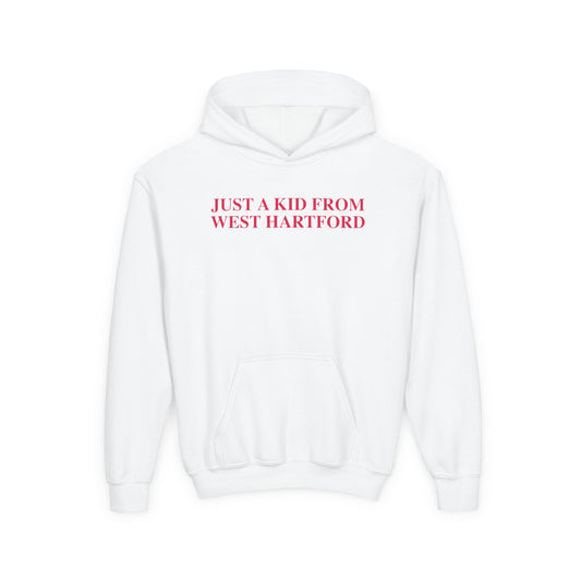 Just a kid from West Hartford Youth Heavy Blend Hooded Sweatshirt