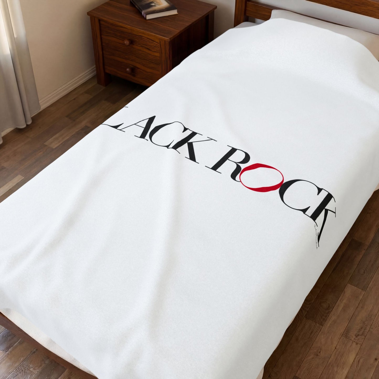 41 Tilt Black Rock Velveteen Plush Blanket
