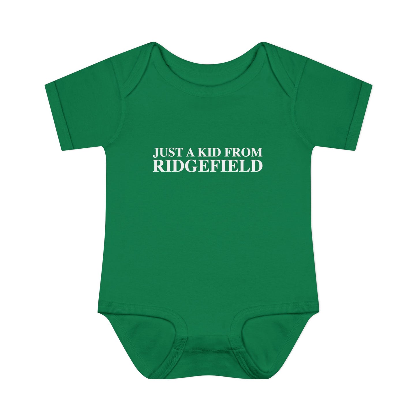 Just a kid from Ridgefield Infant Baby Rib Bodysuit