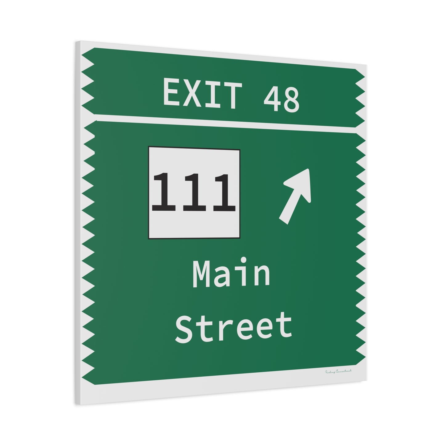 Vintage Merritt Parkway Exit 48 Sign Matte Canvas, Stretched, 1.25"
