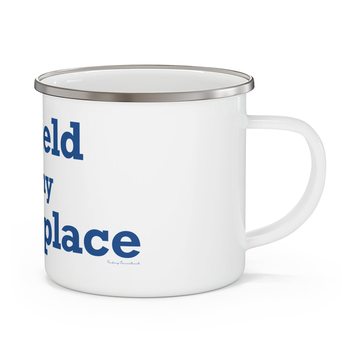 Suffield is My Happy Place Enamel Camping Mug