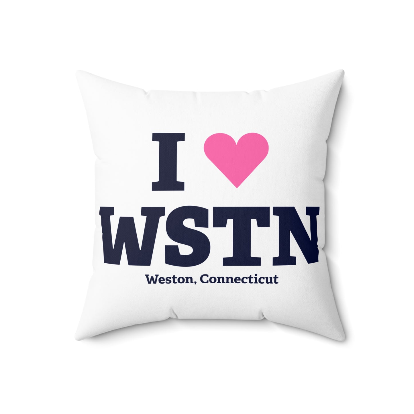 I Heart WSTN Spun Polyester Square Pillow