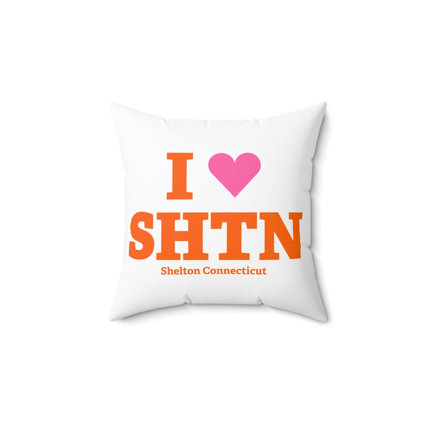 I Heart SHTN Spun Polyester Square Pillow