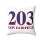 203 New FairfieldRed White & Blue Spun Polyester Square Pillow