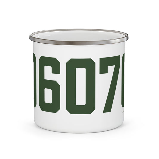 06076 Union Connecticut Zip Code Enamel Camping Mug
