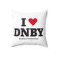 I Heart DNBY Spun Polyester Square Pillow