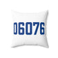 06076 Stafford Connecticut Zip Code Spun Polyester Square Pillow