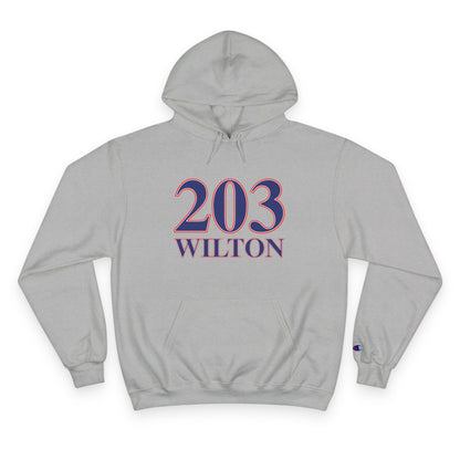 203 Wilton Red White & Blue Champion Hoodie