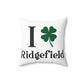 I Clover Ridgefield  Spun Polyester Square Pillow