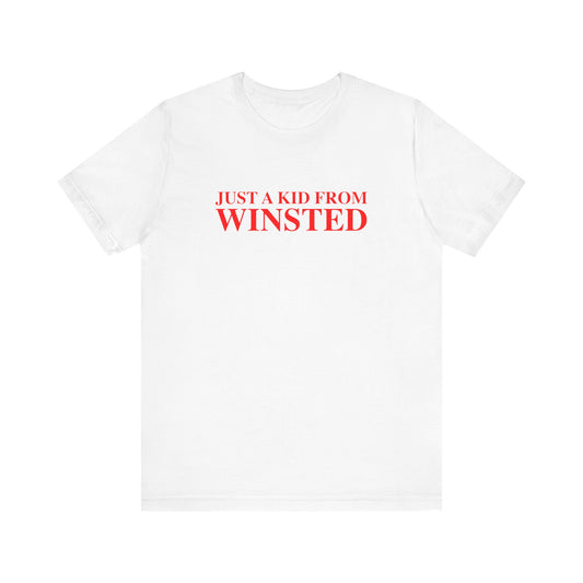 Just a kid from Winsted Unisex Jersey Short Sleeve T-Shirt