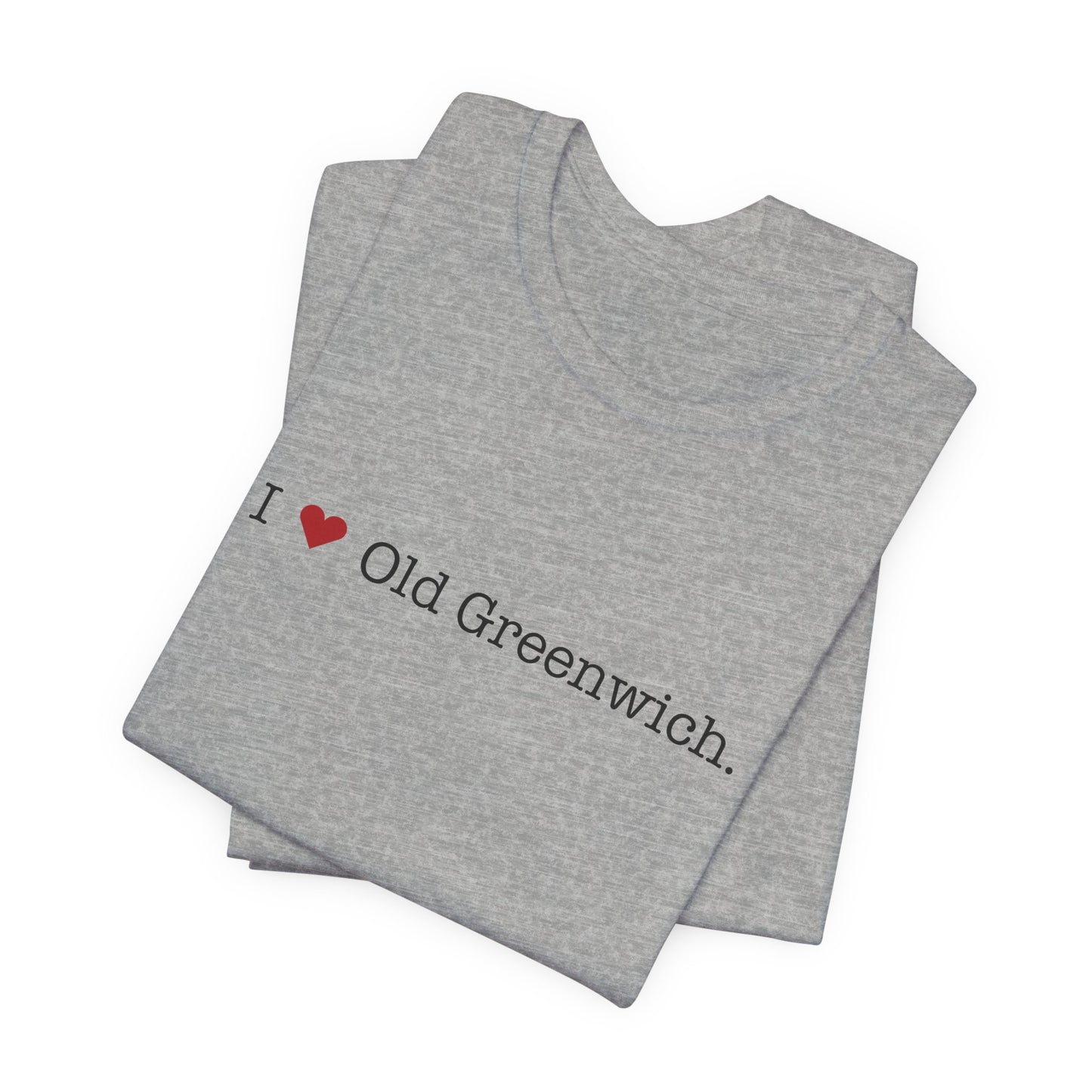 I Heart Old Greenwich. Unisex Jersey Short Sleeve T-Shirt