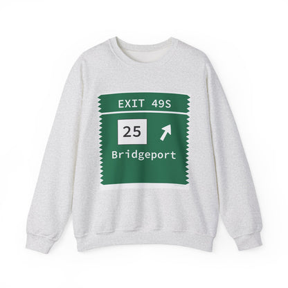 Vintage Merritt Parkway Exit 49S Sign Unisex Heavy Blend™ Crewneck Sweatshirt