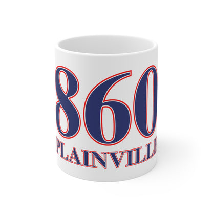 860 Plainville Red, White & Blue Mug 11oz