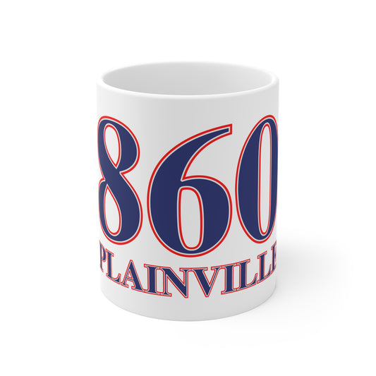 860 Plainville Red, White & Blue Mug 11oz
