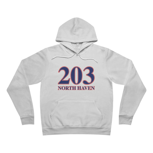 203 North Haven Red White & Blue Unisex Sponge Fleece Pullover Hoodie