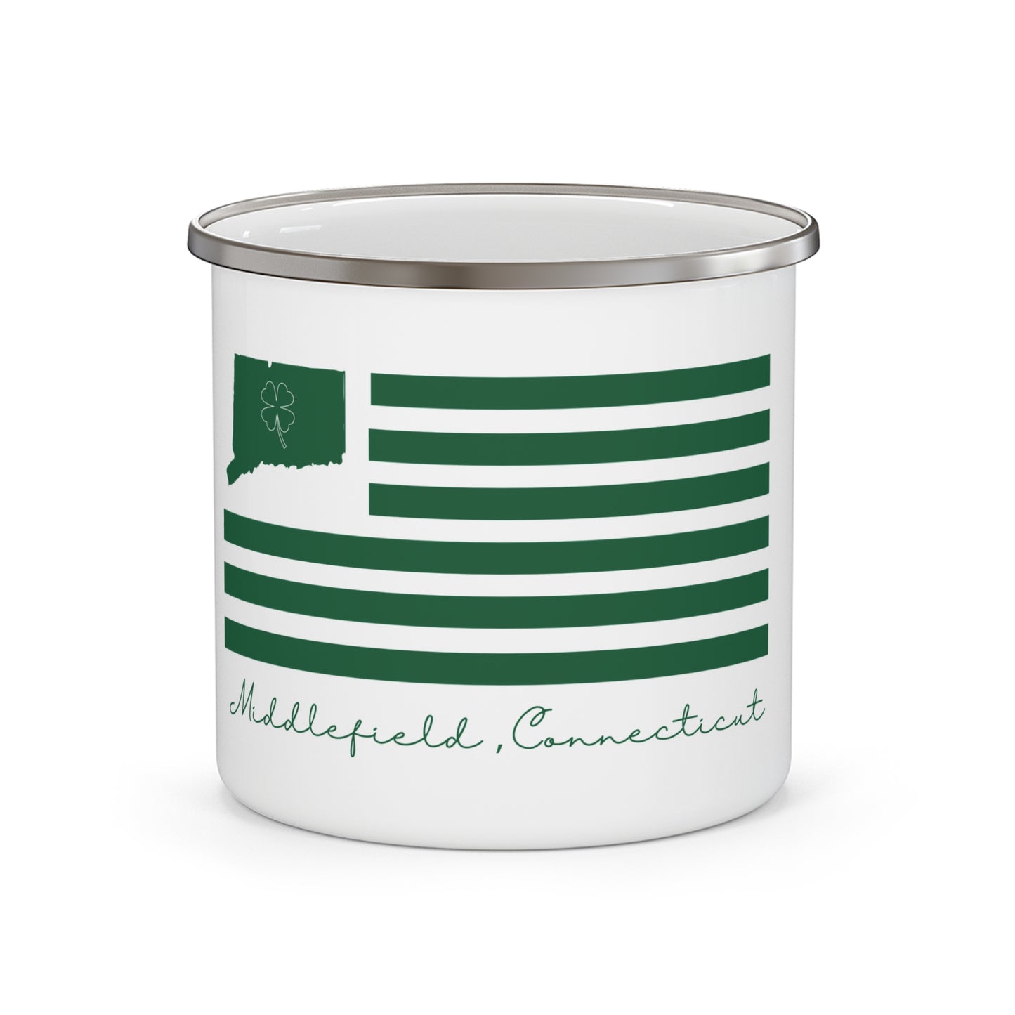 Middlefield Connecticut St. Patrick’s Day Flag Enamel Camping Mug