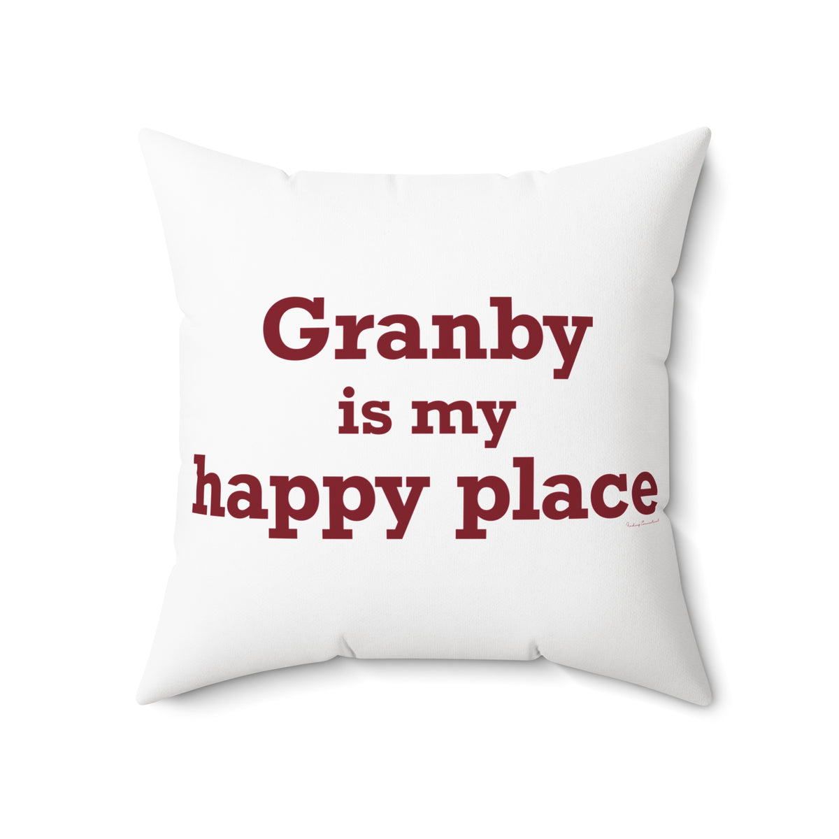 Granby is My Happy Place Polyester Square Pillow
