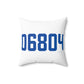 06804 Brookfield Connecticut Zip Code Spun Polyester Square Pillow