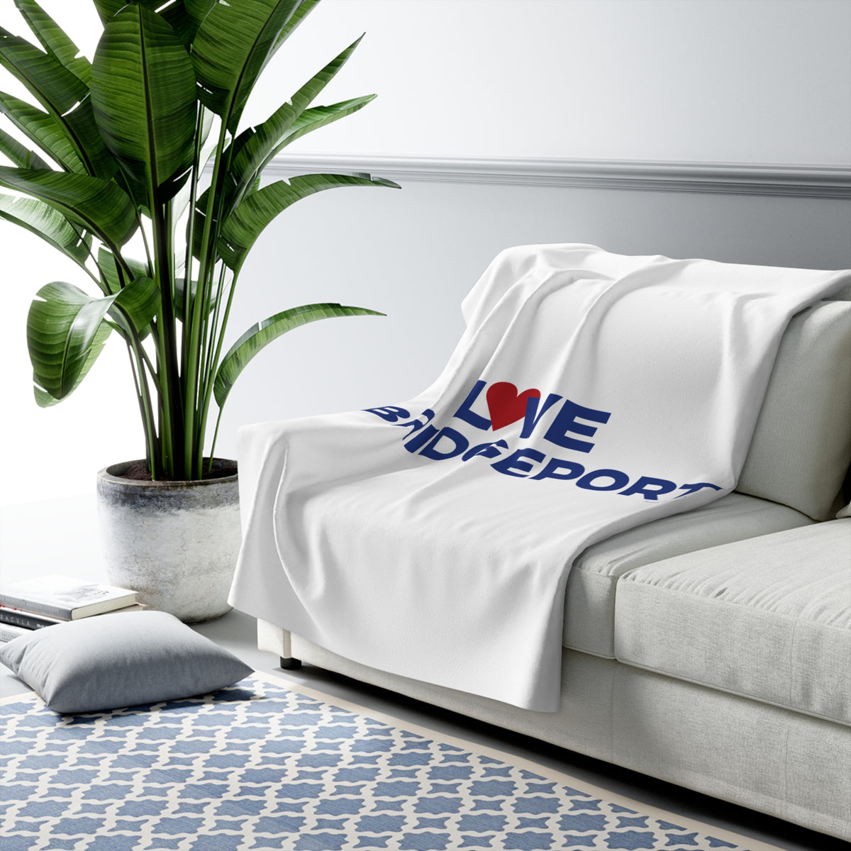 Love Bridgeport Sherpa Fleece Blanket