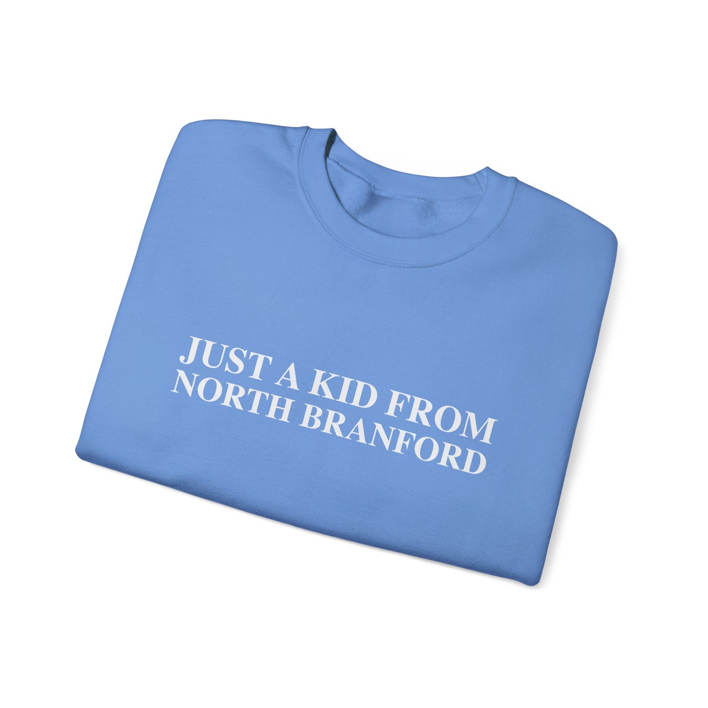 Just a kid from North Branford Unisex Heavy Blend™ Crewneck Sweatshirt