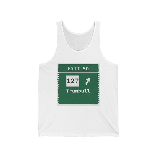 Vintage Merritt Parkway Exit 50 Sign Unisex Jersey Tank Top