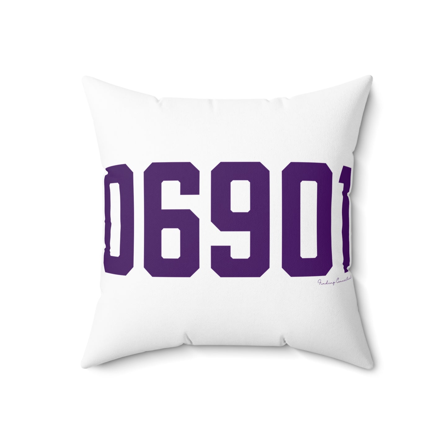 06901 Stamford Connecticut Zip Code Spun Polyester Square Pillow