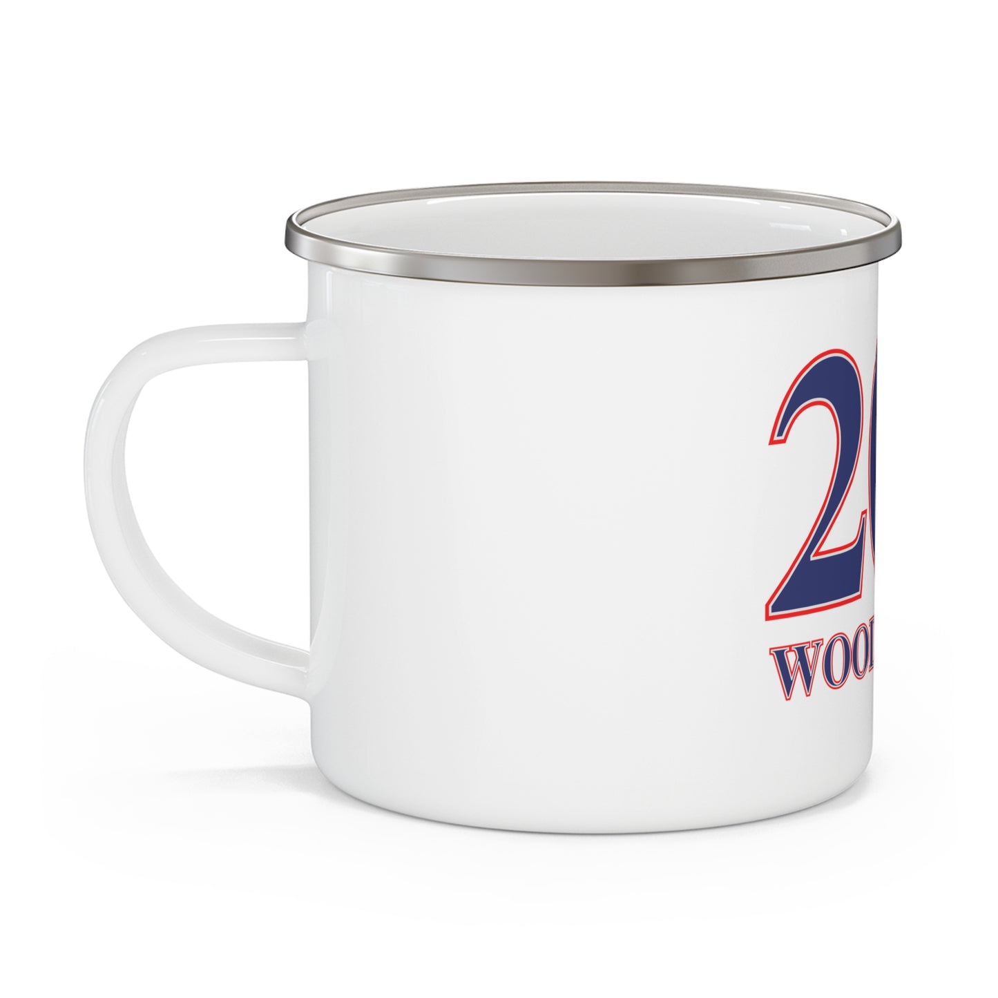 203 Woodbridge Red White & Blue Enamel Camping Mug