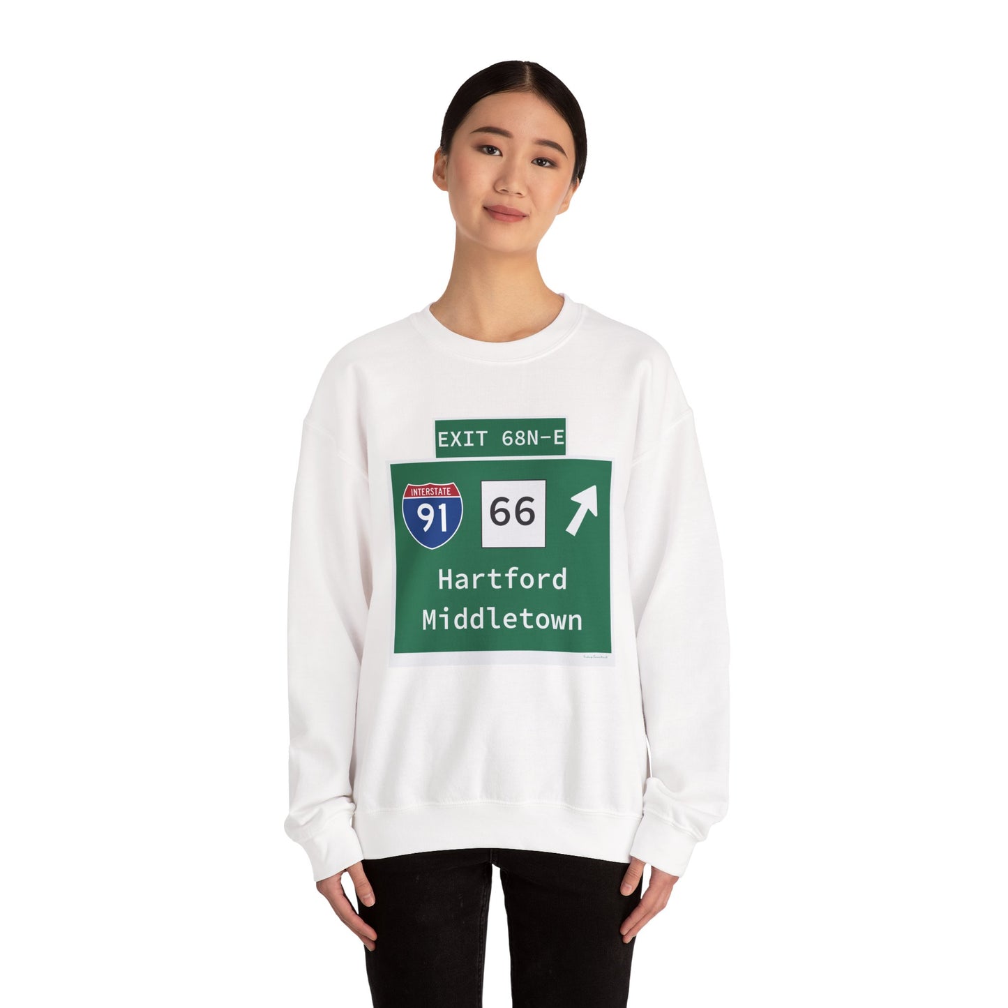 Vintage WCP Exit 68-NE Sign Unisex Heavy Blend™ Crewneck Sweatshirt