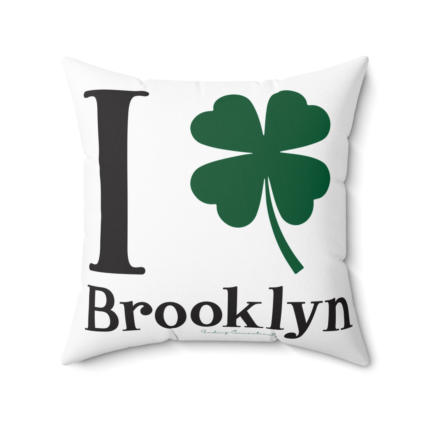 I Clover Brooklyn Spun Polyester Square Pillow