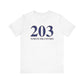 203 North Branford Unisex Jersey Short Sleeve T-Shirt