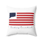 Simsbury Connecticut Flag Spun Polyester Square Pillow
